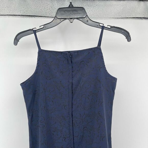 Limited Too Girl’s Y2K Navy Paisley Print Sleeveless Fit & Flare Dress Size 14 - Picture 8 of 14